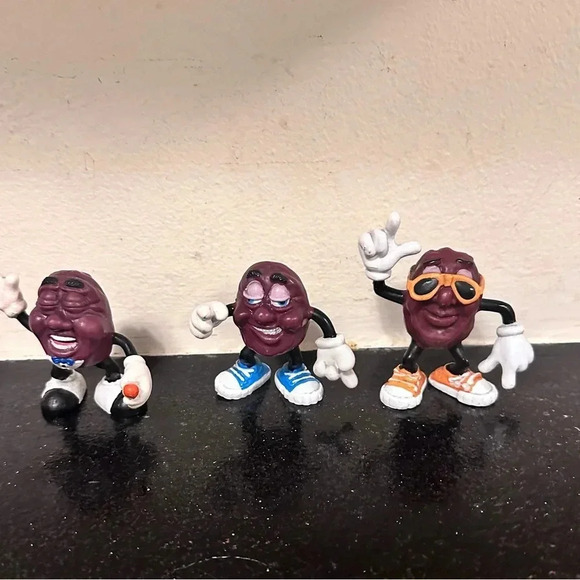 Vintage 1987 California Raisins Lot of 3 Pointed Fingers Figures by Applause - Picture 1 of 6